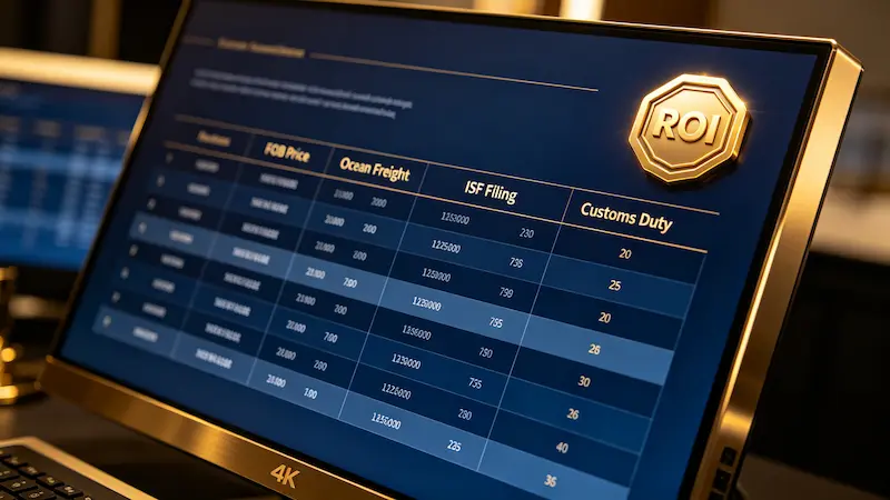 arcade vending roi landed cost calculation
