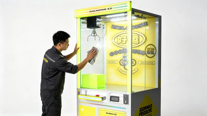 galastar x3 crane machine glass maintenance